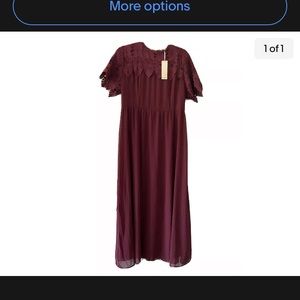 Roolee burgundy maxi dress
